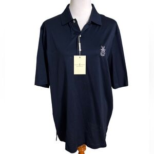 Fairway & Greene Navy Polo with Crest Embroidery